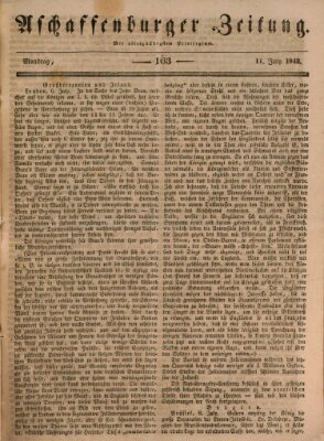 Aschaffenburger Zeitung Montag 11. Juli 1842