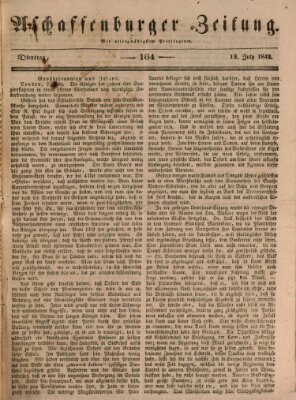 Aschaffenburger Zeitung Dienstag 12. Juli 1842