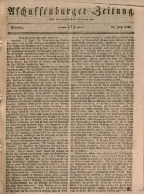 Aschaffenburger Zeitung Mittwoch 20. Juli 1842