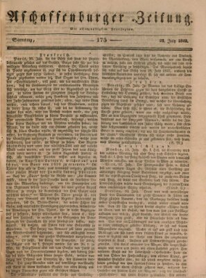 Aschaffenburger Zeitung Samstag 23. Juli 1842