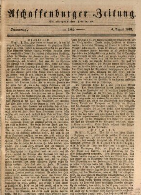 Aschaffenburger Zeitung Donnerstag 4. August 1842