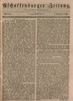 Aschaffenburger Zeitung Montag 5. September 1842