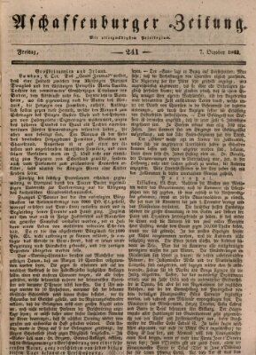 Aschaffenburger Zeitung Freitag 7. Oktober 1842