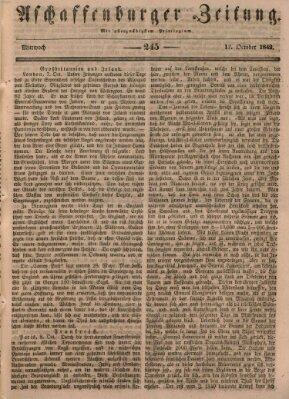 Aschaffenburger Zeitung Mittwoch 12. Oktober 1842