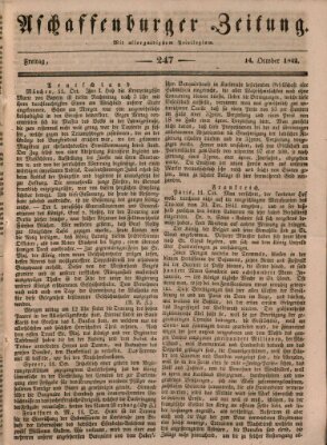 Aschaffenburger Zeitung Freitag 14. Oktober 1842