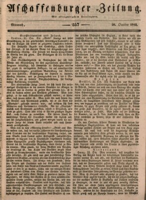 Aschaffenburger Zeitung Mittwoch 26. Oktober 1842