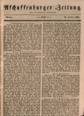 Aschaffenburger Zeitung Freitag 28. Oktober 1842