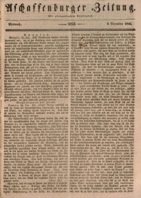 Aschaffenburger Zeitung Mittwoch 2. November 1842