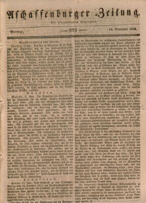 Aschaffenburger Zeitung Montag 14. November 1842