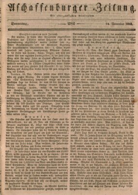 Aschaffenburger Zeitung Donnerstag 24. November 1842