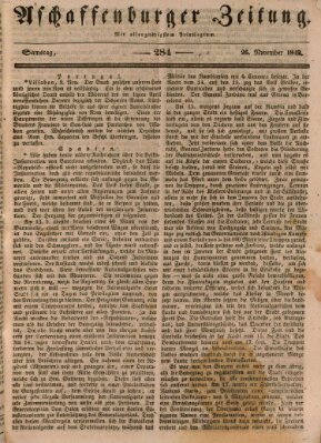 Aschaffenburger Zeitung Samstag 26. November 1842