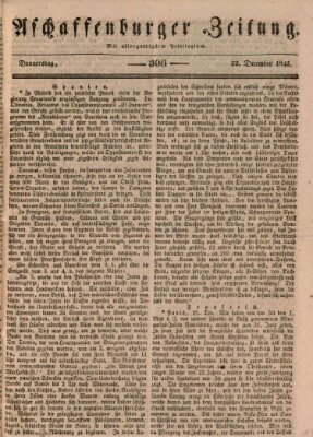 Aschaffenburger Zeitung Donnerstag 22. Dezember 1842