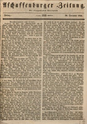 Aschaffenburger Zeitung Freitag 30. Dezember 1842