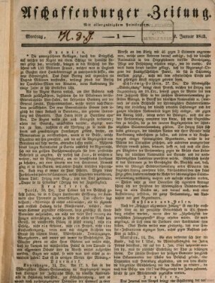 Aschaffenburger Zeitung Montag 2. Januar 1843