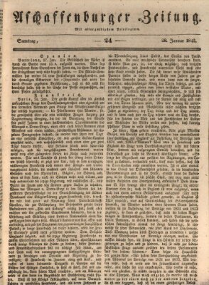 Aschaffenburger Zeitung Samstag 28. Januar 1843