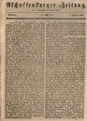 Aschaffenburger Zeitung Samstag 4. Februar 1843