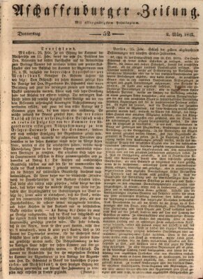 Aschaffenburger Zeitung Donnerstag 2. März 1843