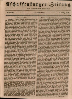 Aschaffenburger Zeitung Samstag 4. März 1843