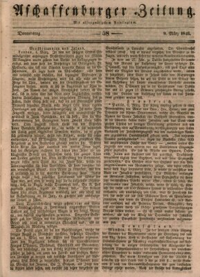 Aschaffenburger Zeitung Donnerstag 9. März 1843