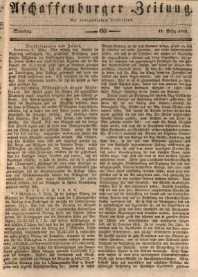 Aschaffenburger Zeitung Samstag 11. März 1843