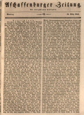 Aschaffenburger Zeitung Montag 13. März 1843