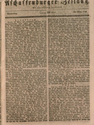 Aschaffenburger Zeitung Donnerstag 23. März 1843