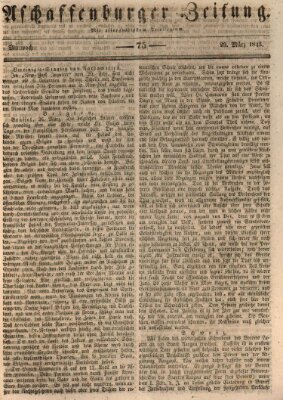 Aschaffenburger Zeitung Mittwoch 29. März 1843