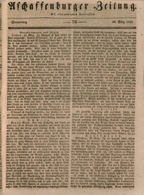 Aschaffenburger Zeitung Donnerstag 30. März 1843