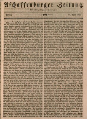 Aschaffenburger Zeitung Freitag 28. April 1843