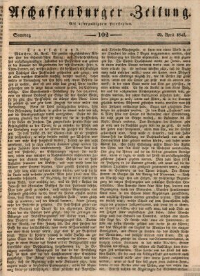 Aschaffenburger Zeitung Samstag 29. April 1843