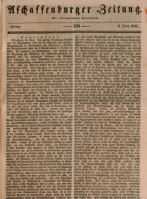 Aschaffenburger Zeitung Freitag 2. Juni 1843