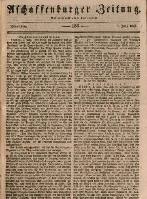 Aschaffenburger Zeitung Donnerstag 8. Juni 1843