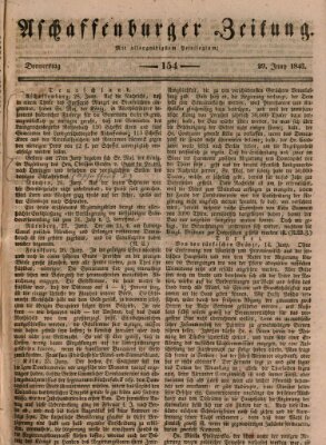 Aschaffenburger Zeitung Donnerstag 29. Juni 1843