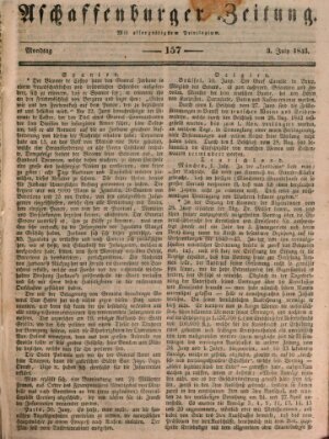 Aschaffenburger Zeitung Montag 3. Juli 1843