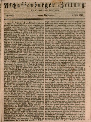 Aschaffenburger Zeitung Dienstag 4. Juli 1843