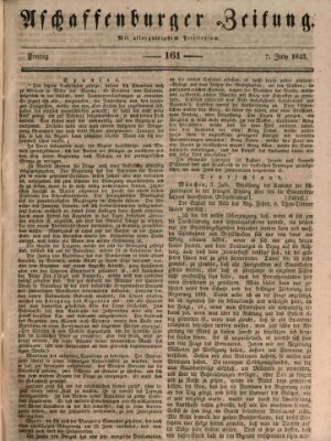 Aschaffenburger Zeitung Freitag 7. Juli 1843