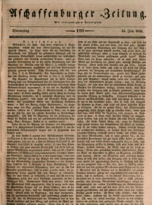 Aschaffenburger Zeitung Donnerstag 13. Juli 1843