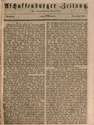 Aschaffenburger Zeitung Dienstag 25. Juli 1843