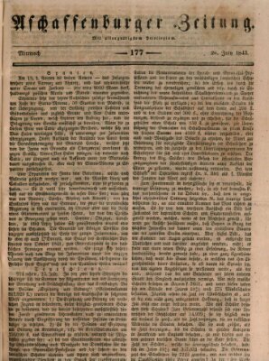 Aschaffenburger Zeitung Mittwoch 26. Juli 1843