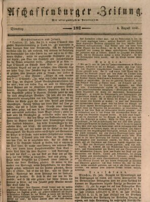 Aschaffenburger Zeitung Dienstag 1. August 1843