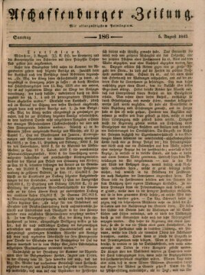 Aschaffenburger Zeitung Samstag 5. August 1843