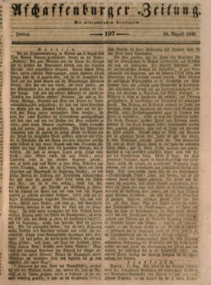 Aschaffenburger Zeitung Freitag 18. August 1843