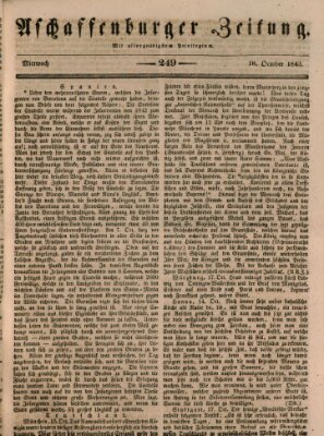 Aschaffenburger Zeitung Mittwoch 18. Oktober 1843