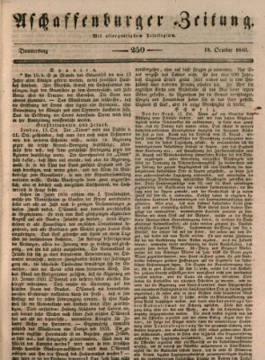 Aschaffenburger Zeitung Donnerstag 19. Oktober 1843