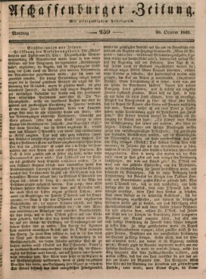 Aschaffenburger Zeitung Montag 30. Oktober 1843