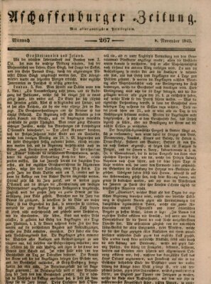 Aschaffenburger Zeitung Mittwoch 8. November 1843