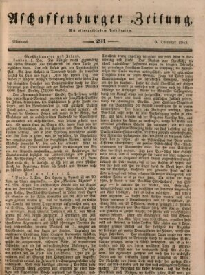 Aschaffenburger Zeitung Mittwoch 6. Dezember 1843