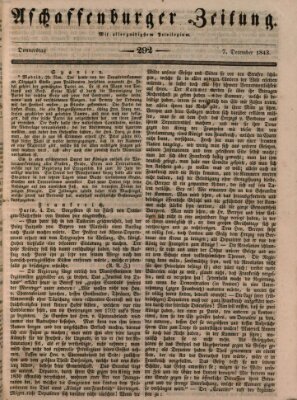 Aschaffenburger Zeitung Donnerstag 7. Dezember 1843