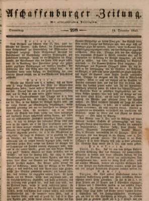 Aschaffenburger Zeitung Donnerstag 14. Dezember 1843