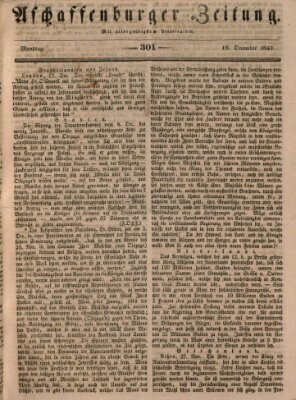 Aschaffenburger Zeitung Montag 18. Dezember 1843